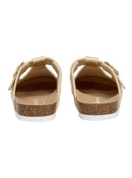 Tamancos Pepe Jeans Oban Great dourado para menina