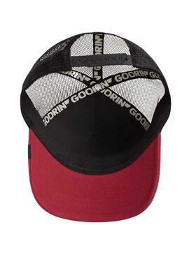 Touca Goorin Bros Beware preta e vermelha para homem