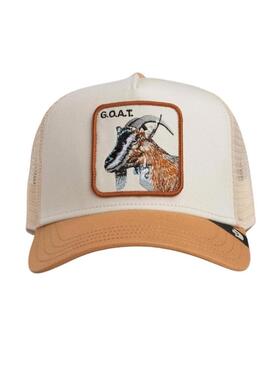 Boné Goorin Bros The Goat branco e mostarda para homem