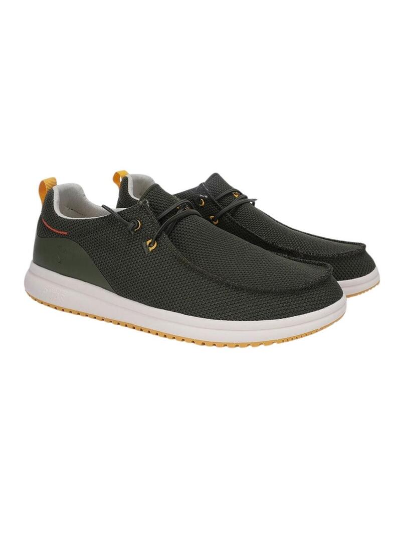 Sapatos Walkin Pitas Kell verde para homens.