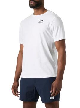Camiseta Helly Hansen Core branca para homem.