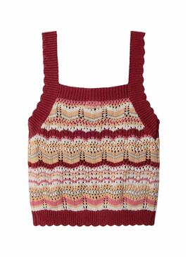 Top de alças Pepe Jeans Hyo vermelho para menina.