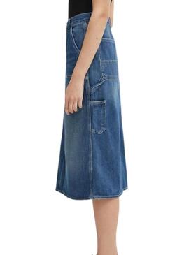 Saia Carhartt Double Knee preta para mulher