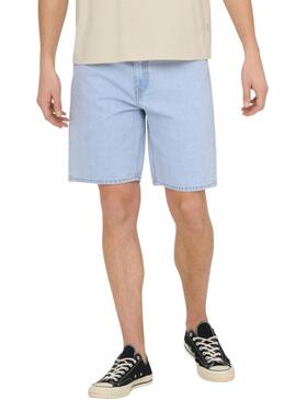 Bermudas Only and Sons Sedge em ganga clara para homem