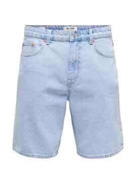 Bermudas Only and Sons Sedge em ganga clara para homem