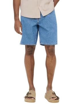 Bermudas Only and Sons Sedge denim médio para homem
