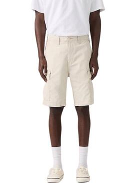 Bermudas Levis Carrier Cargo bege para homem