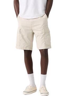 Bermudas Levis Carrier Cargo bege para homem
