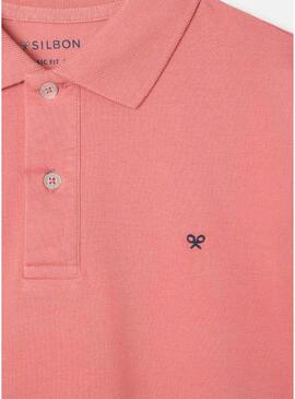 Polo clássico coral para homem.