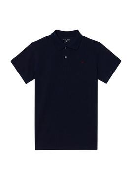 Polo Silbon clássico azul marinho para homem.