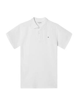 Polo Silbon clássico branco para homem.