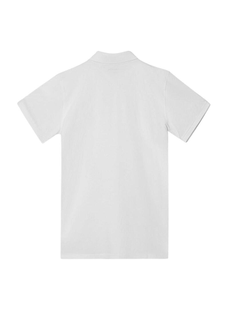 Polo Silbon clássico branco para homem.