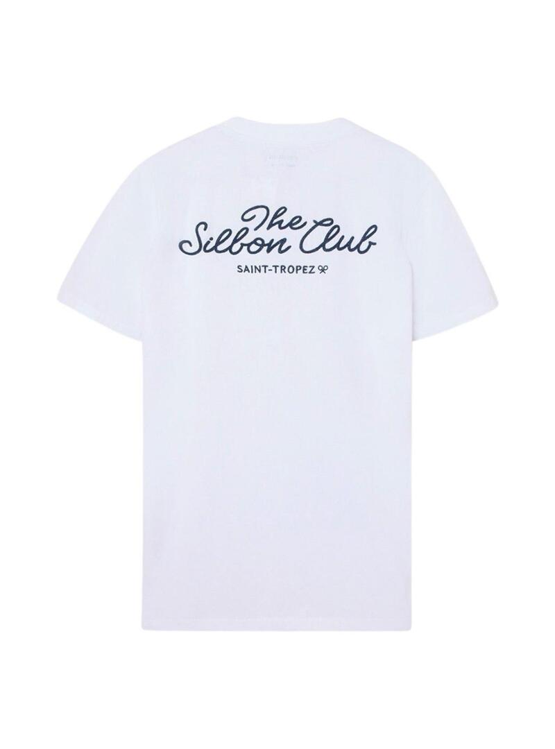 Camisa Silbon The Club Saint Tropez branco para homem.