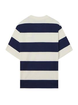 Camisa Silbon Special fit boxy listrada para homem.