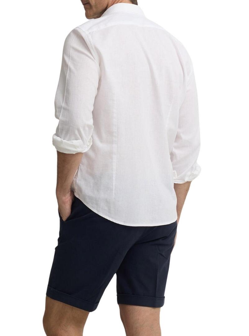 Camisa Silbon Sport Linho branco para homem