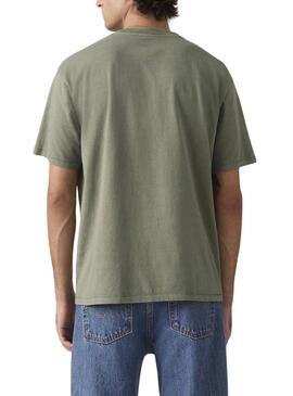 Camiseta Levis Red Tab Vintage verde para homem.
