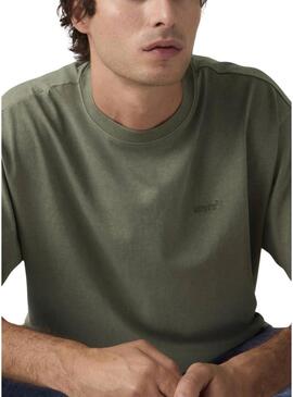 Camiseta Levis Red Tab Vintage verde para homem.