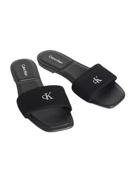 Sandálias Calvin Klein Jeans Square preto para mulher