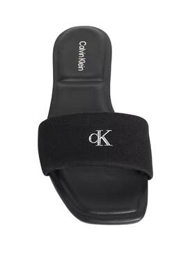 Sandálias Calvin Klein Jeans Square preto para mulher