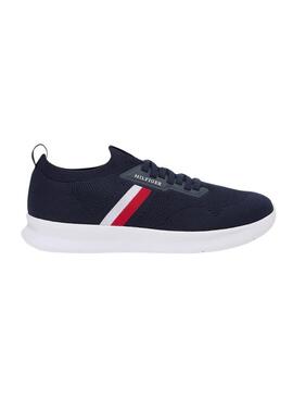 Sapatilhas Tommy Hilfiger Knitted Runner azuis para homem