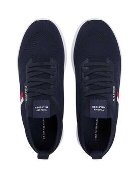 Sapatilhas Tommy Hilfiger Knitted Runner azuis para homem
