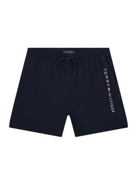 Fato de banho Tommy Hilfiger com logo azul marinho para homem.