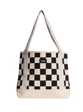 Bolsa Vans Pergs branca e preta para homens e mulheres.