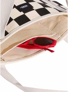 Bolsa Vans Pergs branca e preta para homens e mulheres.