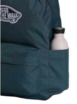 Mochila Vans Old Skool clássica verde para mulher e homem.