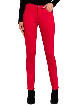 Calça Naf Naf Skinny Vermelho Para Mulher