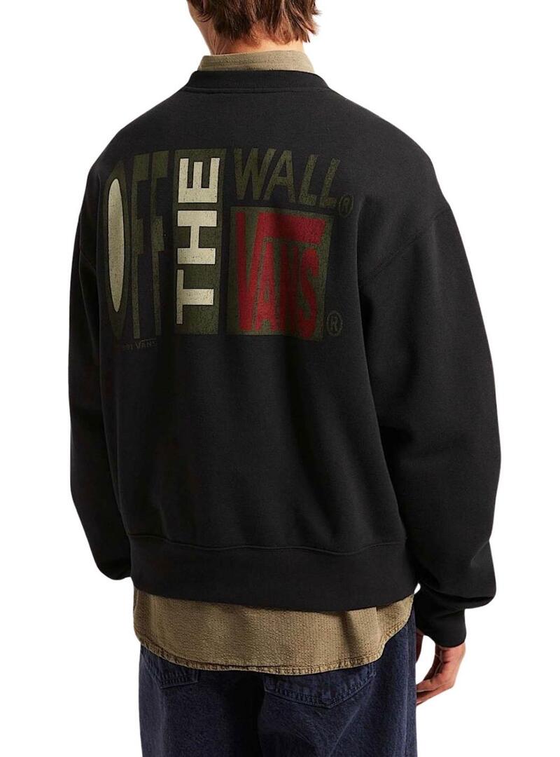 Moletom Vans Strech Stack preto para homens