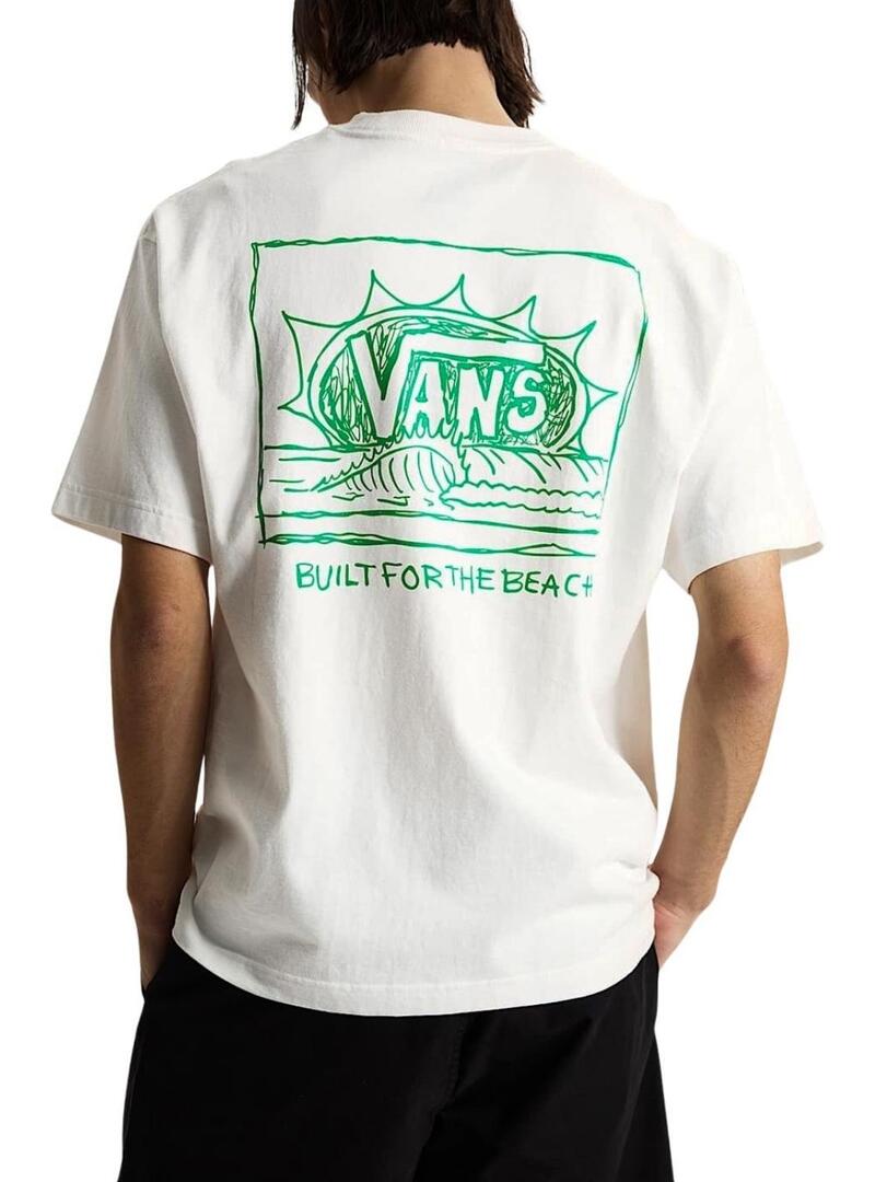 Camiseta Vans Bright Day branca para homem.