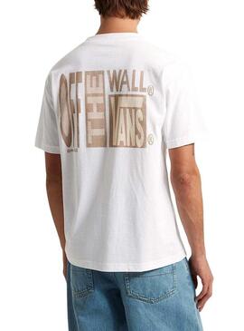 Camiseta Vans Stretch Srack branca para homem.