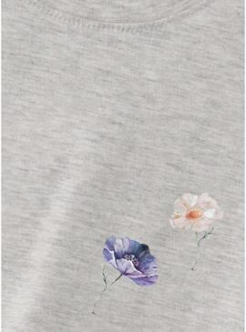 Camiseta Name It Darmilla cinza para menina