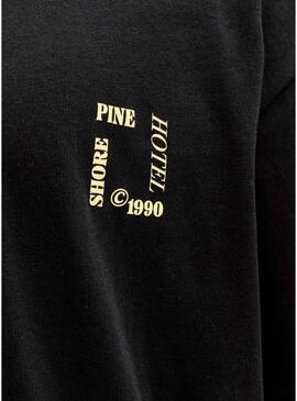 Camiseta Jack and Jones Montauk preta para homem.