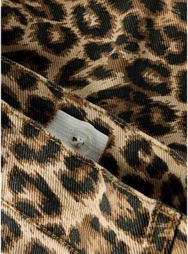 Shorts Name It Rosees de leopardo para meninas.