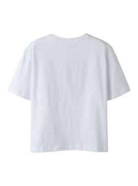 Camiseta Name It Fahiraz branca para menina