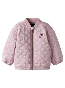 Jaqueta acolchoada Name It Marlon rosa para menina
