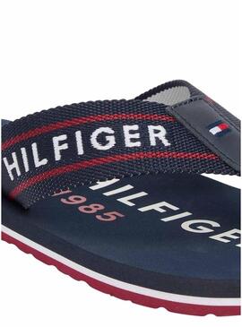 Chinelos esportivos Tommy Hilfiger azul-marinho para homens