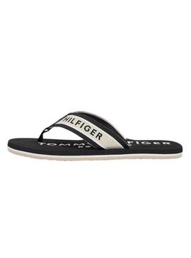 Chinelos Tommy Hilfiger Sporty preto para homem