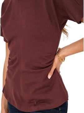 Camisa Only Marie granate para mulheres