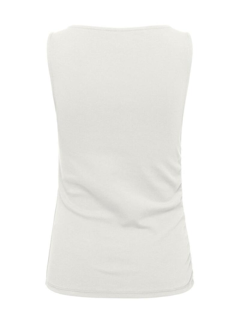 Camiseta Only Malia branca para mulher.