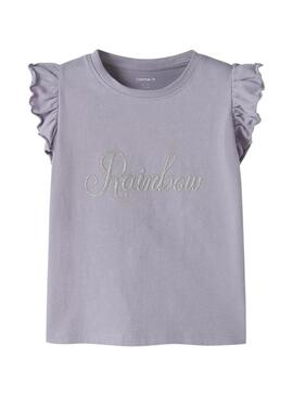 Camiseta Name It Dybba roxa para menina