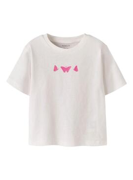 Camisa Name It Futia branca para menina