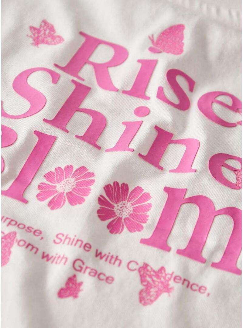 Camisa Name It Futia branca para menina