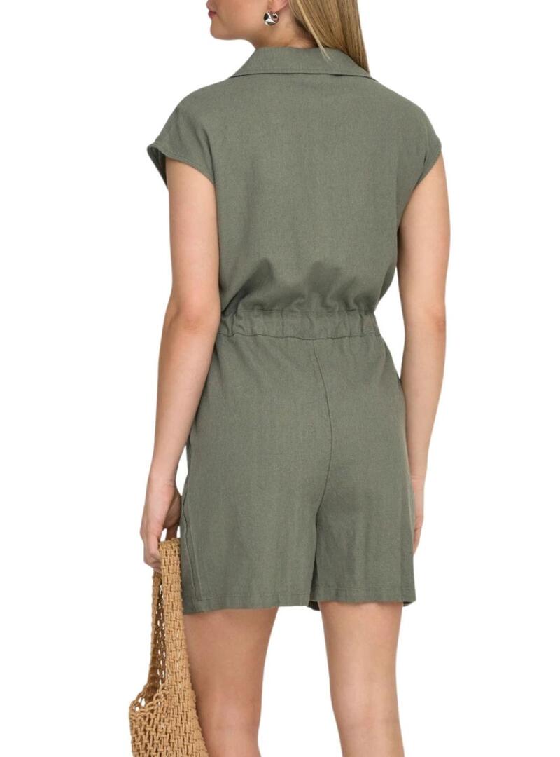 Macaco curto Only Goa verde para mulher.