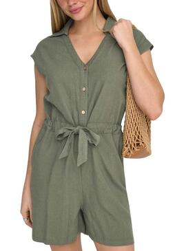 Macaco curto Only Goa verde para mulher.