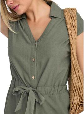 Macaco curto Only Goa verde para mulher.