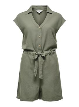 Macaco curto Only Goa verde para mulher.