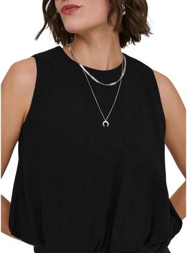 Top Only Laris balão preto para mulher